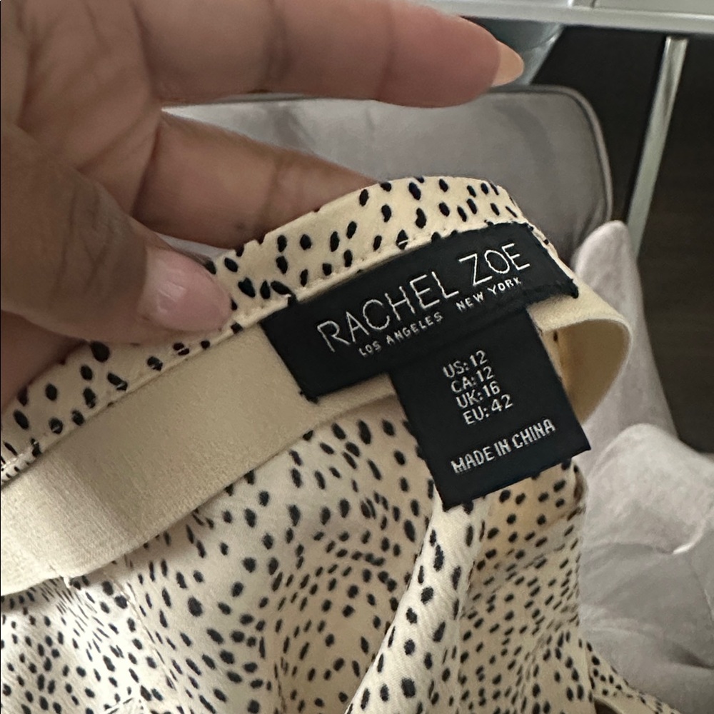 Rachel Zoe Cream Midi Skirt with Black Speckle Print - Picture 2 of 3